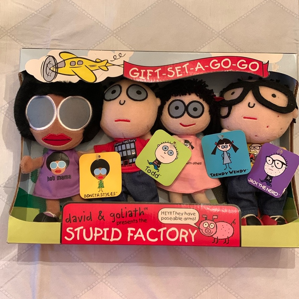 David & Goliath Stupid Factory Plush Doll Set